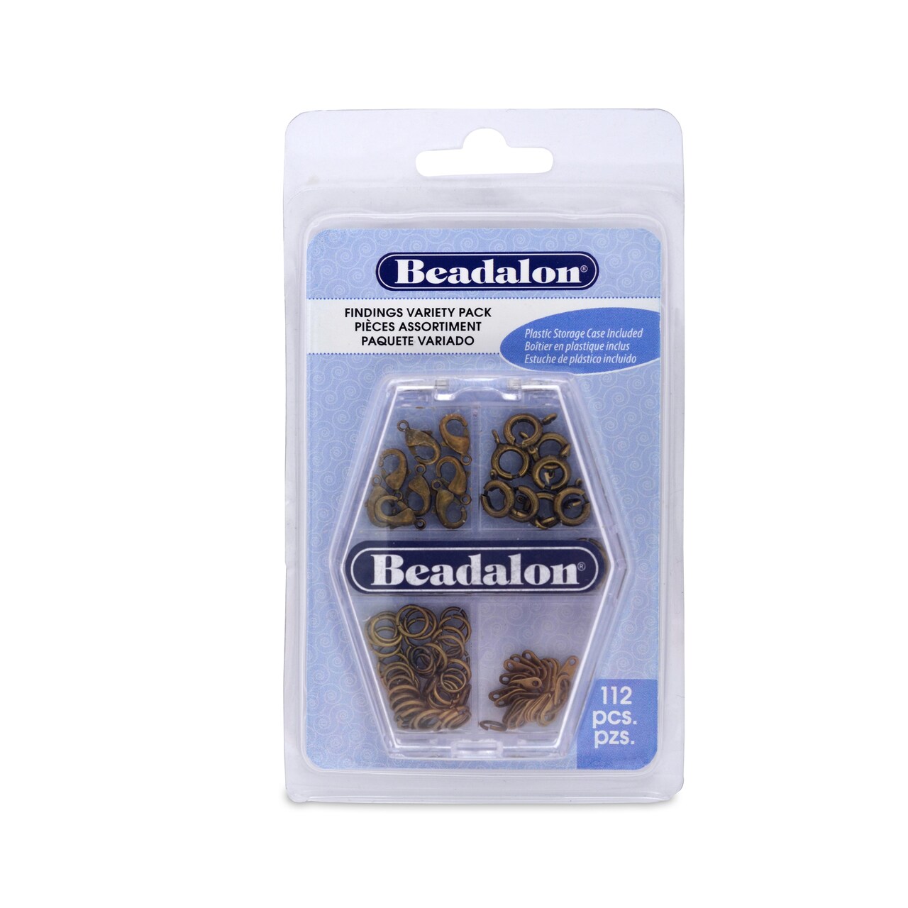 Beadalon Jewelry Findings Variety Pack, Antique Brass Color